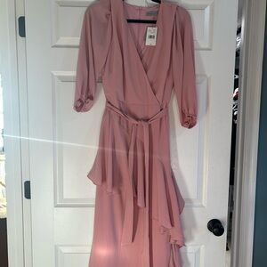 Danny & Nicole Asymmetrical Pink Dress